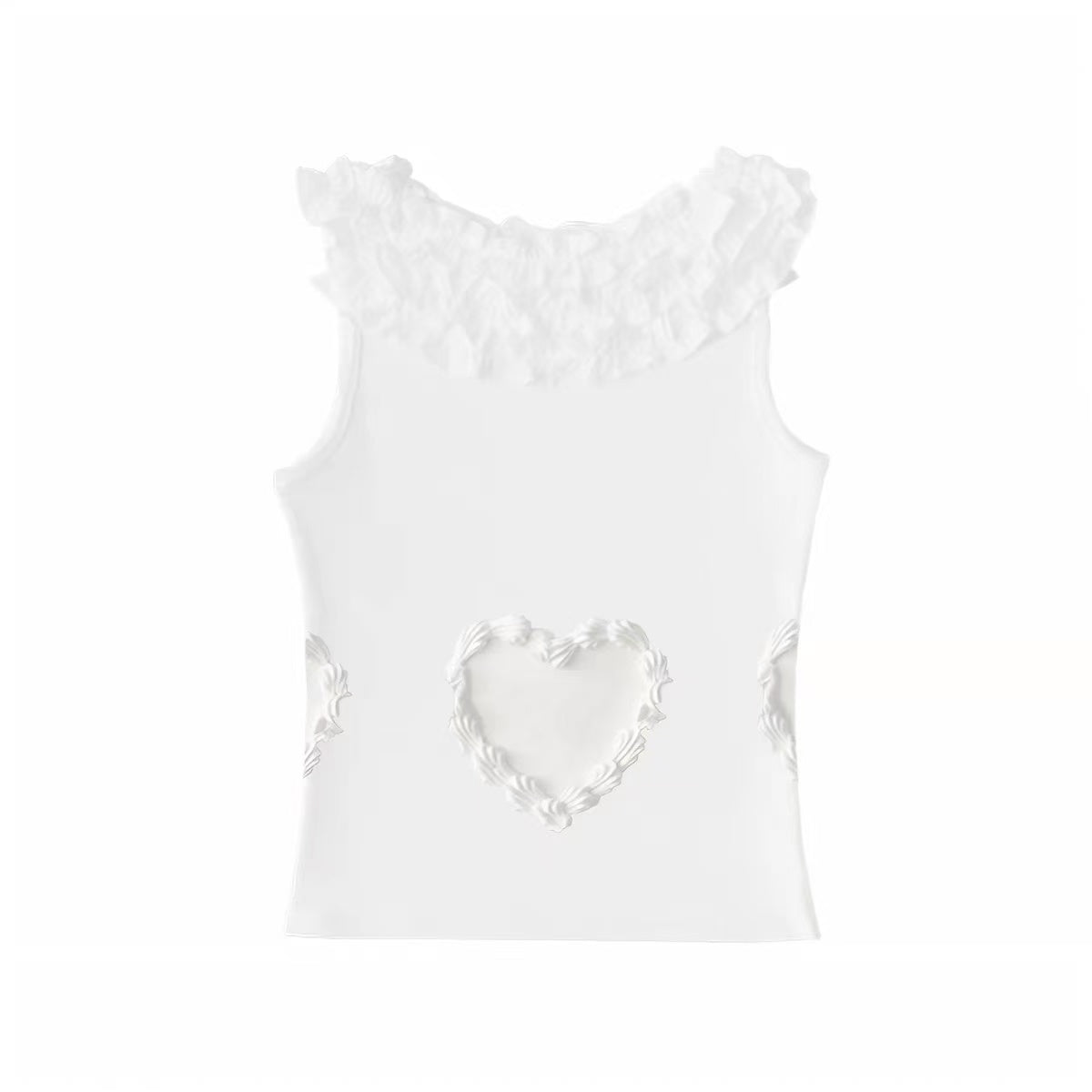 Birthday Poem — Cake Ruffle Tank Top by Gao Lingling