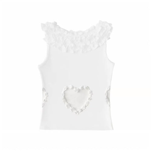 Birthday Poem — Cake Ruffle Tank Top by Gao Lingling